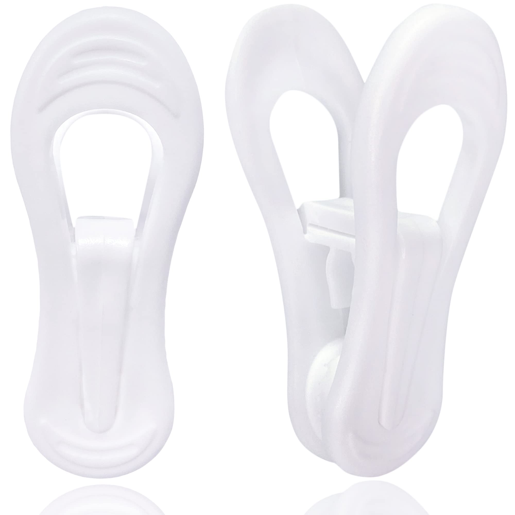 TOFIIGREM white hanger clips shown in 60-pack overview for closet organization.