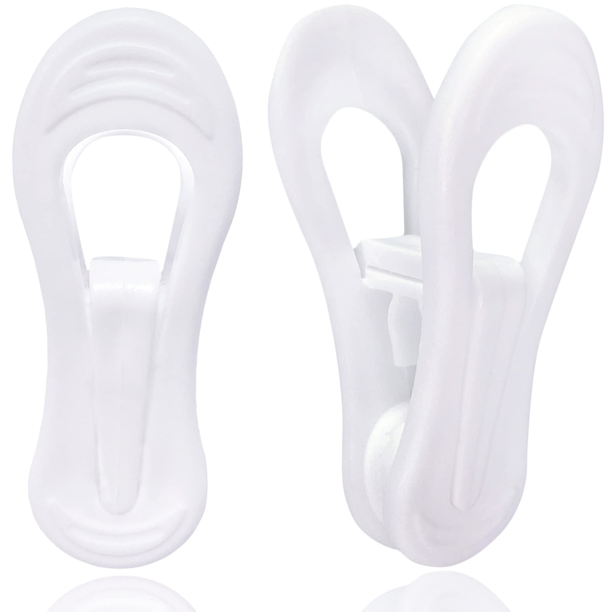 TOFIIGREM white hanger clips shown in 60-pack overview for closet organization.