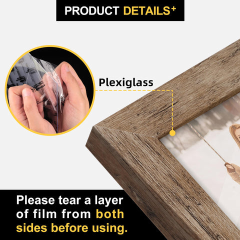 TOFOREVO close-up reveals rustic woodgrain texture and finish.