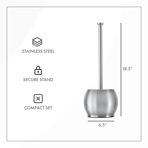 Holder-mounted plunger by ToiletTree keeps cleaning tools neatly organized.