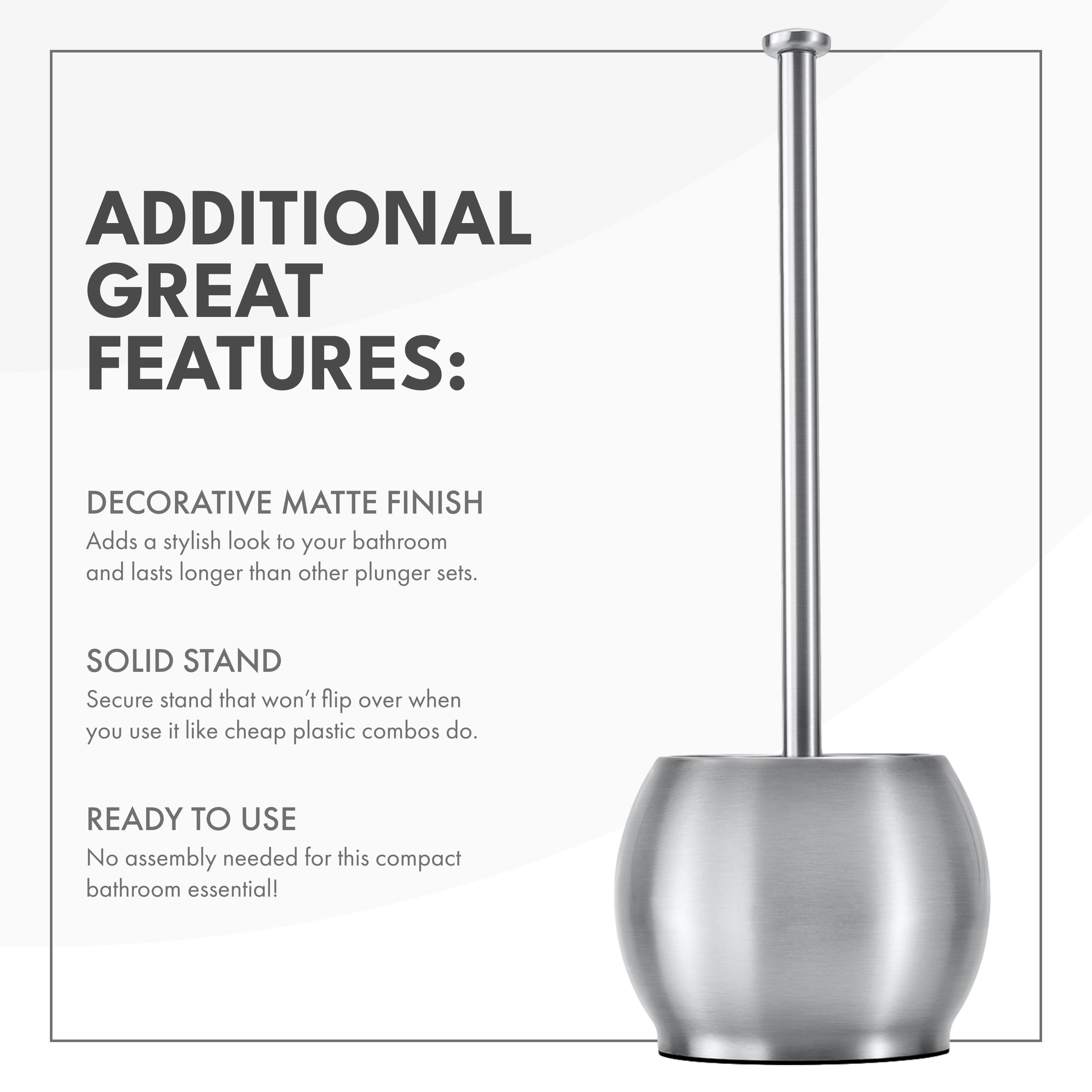 ToiletTree plunger in its holder ready for everyday bathroom use.