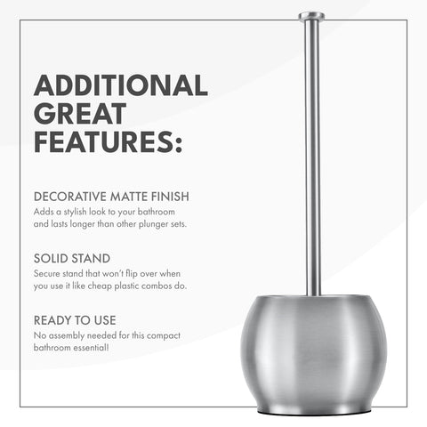 ToiletTree plunger in its holder ready for everyday bathroom use.