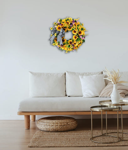 TOKCARE outdoor use wreath designed for year-round display in sheltered spaces