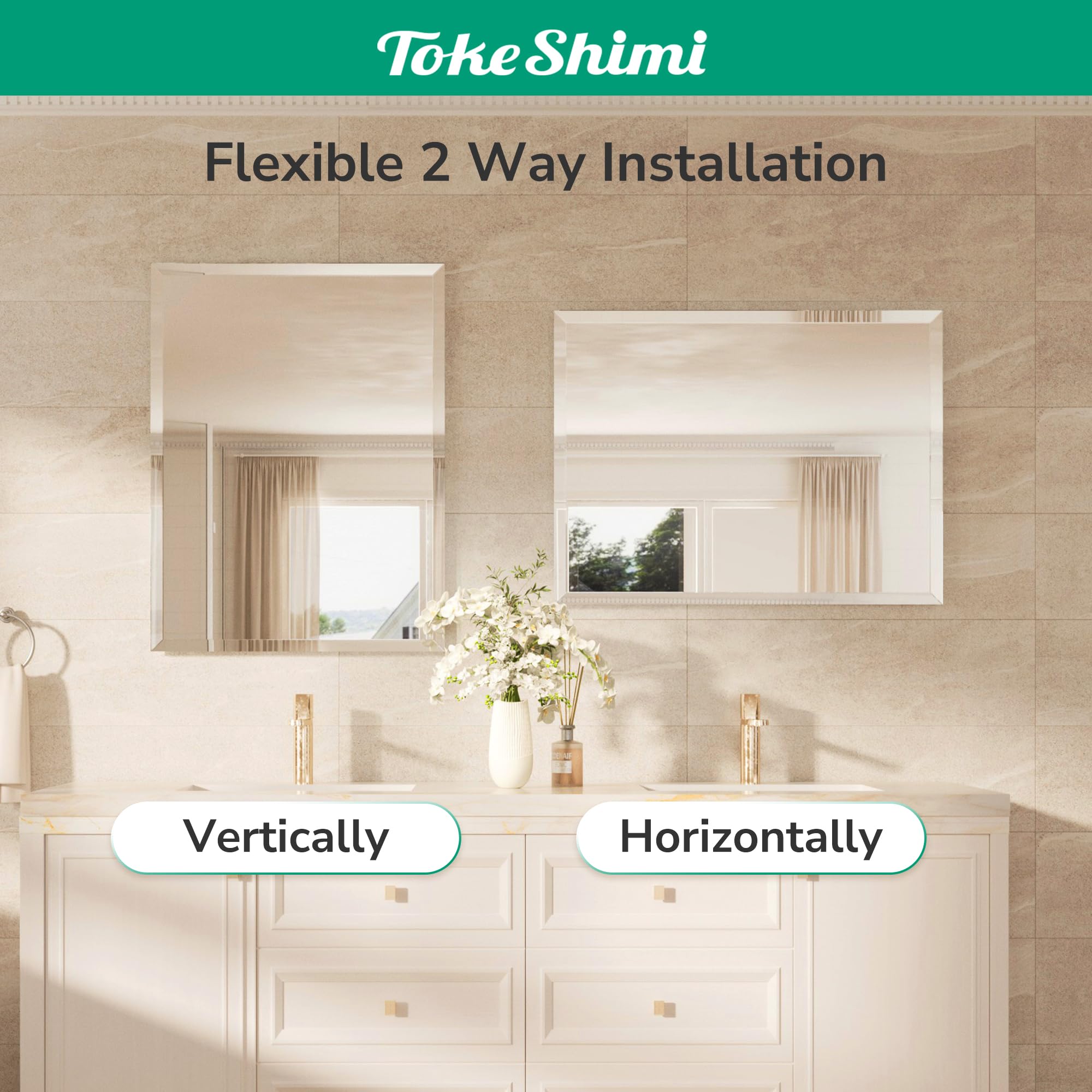 TokeShimi crystal-clear reflection offers accurate grooming visuals.