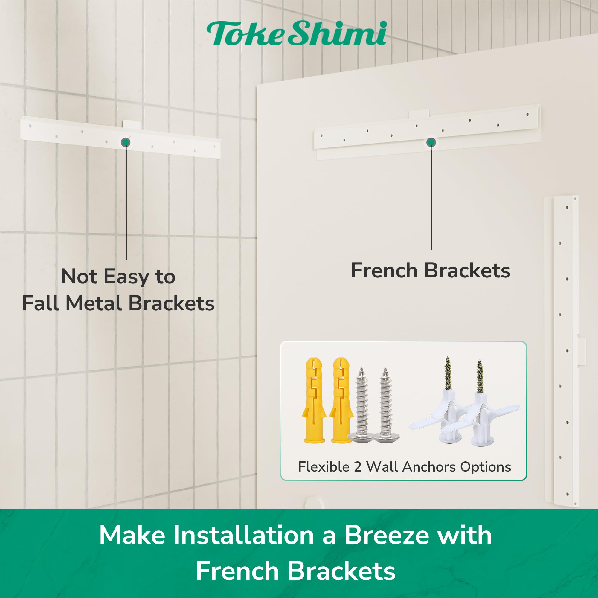 TokeShimi versatile mounting supports horizontal or vertical orientation.