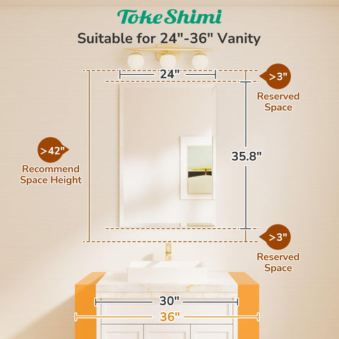 TokeShimi modern rectangle mirror suits entryways and bathrooms with style.