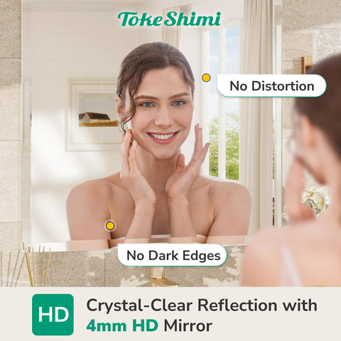 TokeShimi shatterproof mirror reduces breakage risk during daily use.