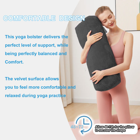 TokSay Yoga Bolster Pillow offers back support during meditation for better posture and focus