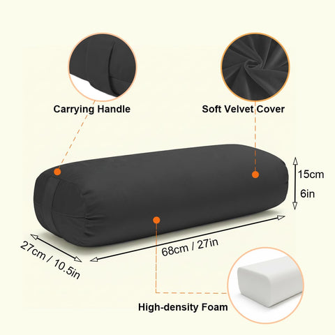 TokSay Yoga Bolster Pillow rectangular setup used in restorative practice for stability