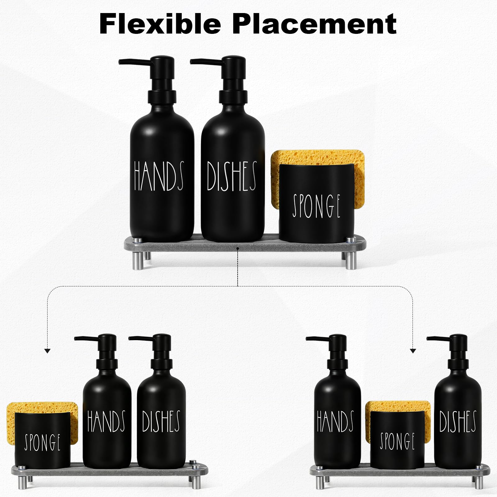TOLDATLI dispenser set refillable design reduces plastic waste.