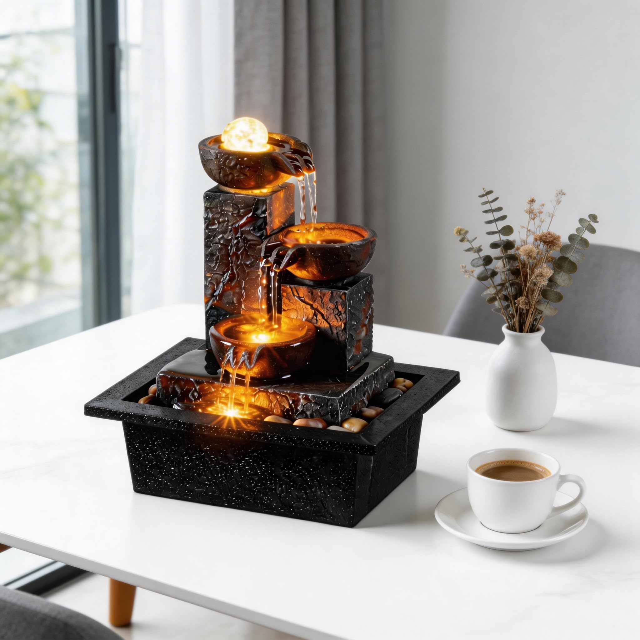 Tolevoit zen relaxation fountain suitable for office desks.