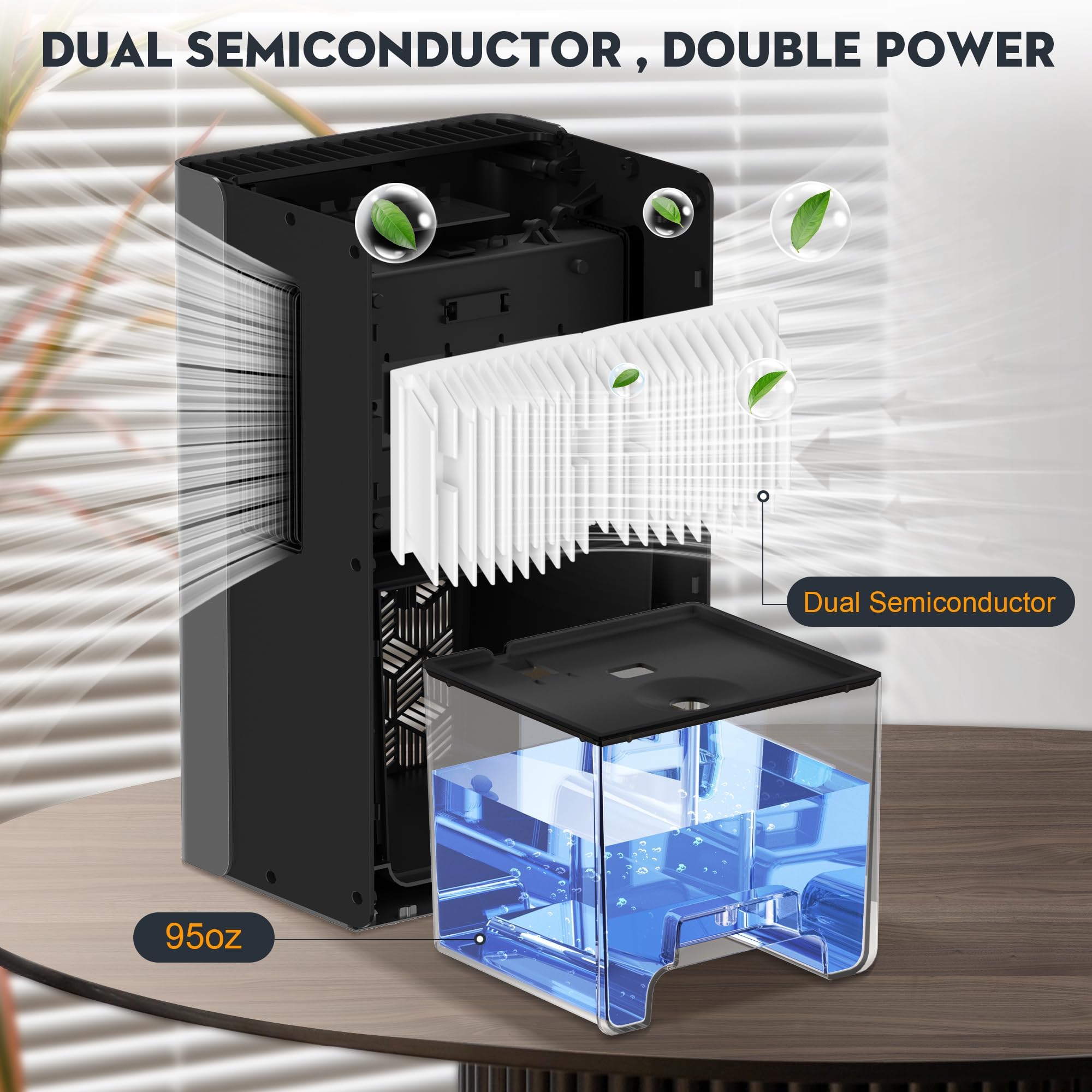 ToLife dehumidifier auto shut-off prevents overflow when the tank is full.
