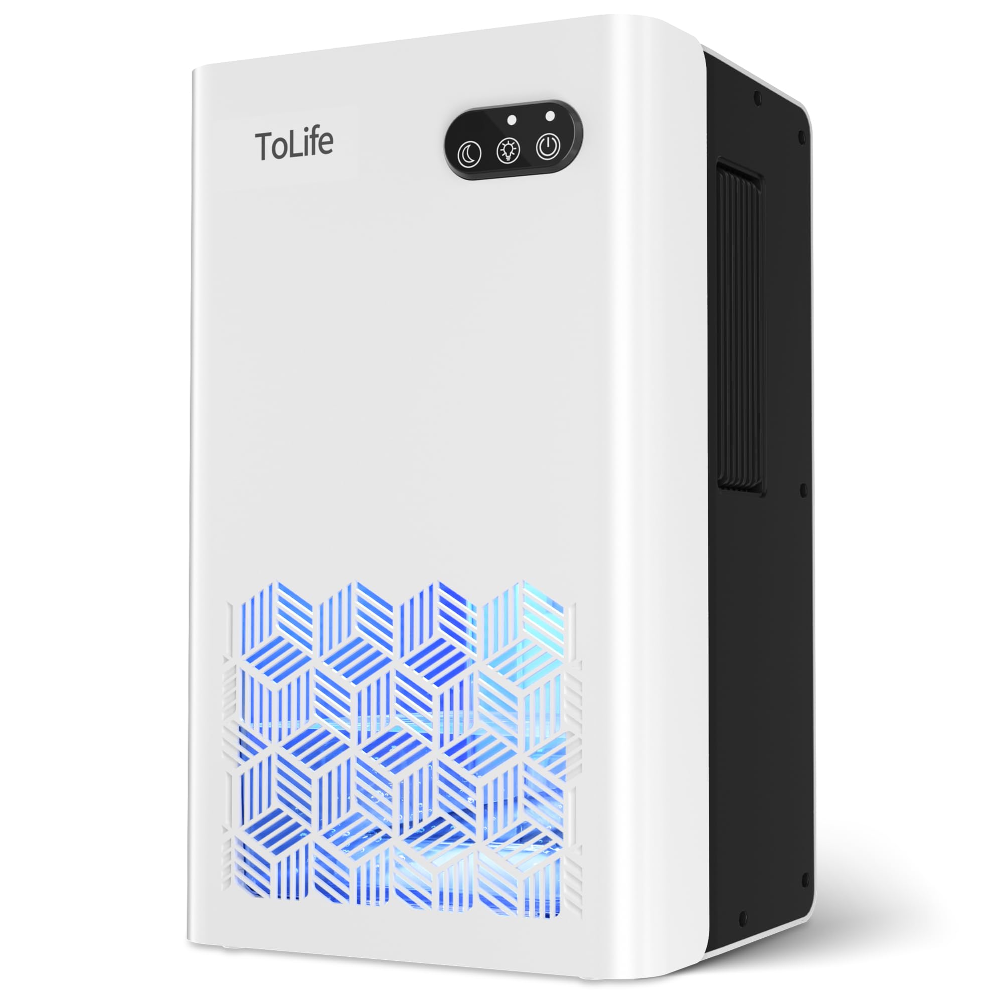 ToLife dehumidifier front view, compact design for home moisture control.