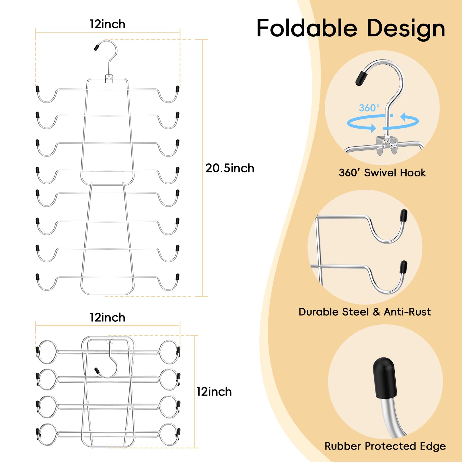 TomCare two-pack leggings organizers keep stretch pants visible and easy to grab.