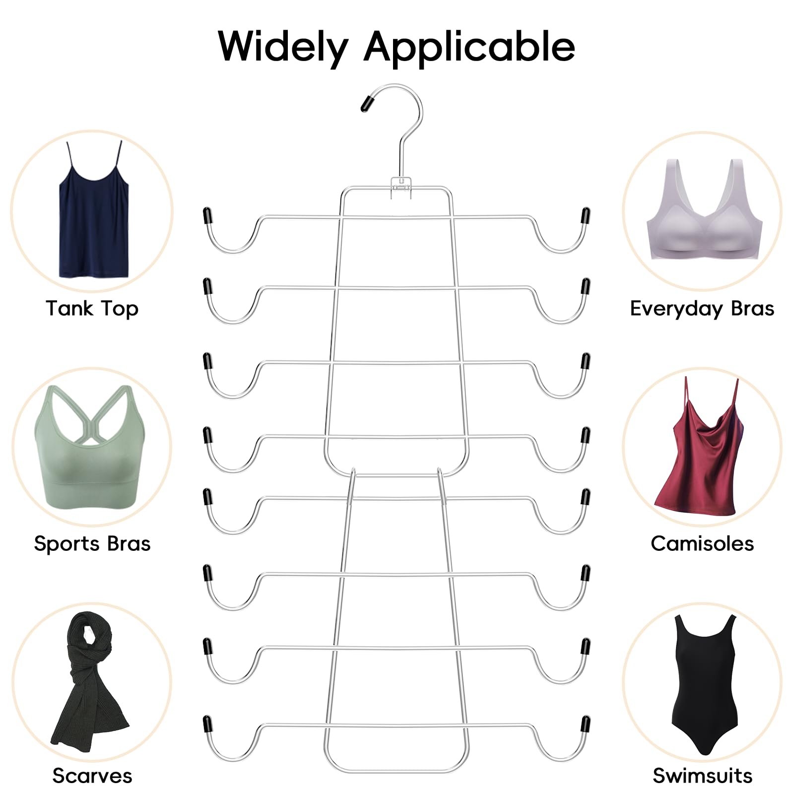 TomCare bra organizers with 16 hooks protect delicate fabrics from scratches.
