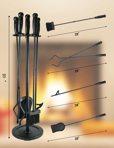 Tomersun 2-in-1 poker focuses on gripping logs and stoking flames safely.