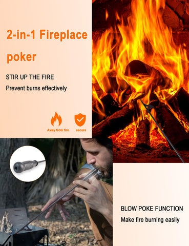 Tomersun fireplace shovel sturdy tool for clearing ash and coals.