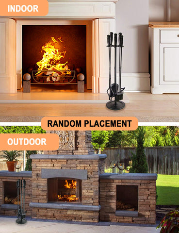 Tomersun fireplace tongs ergonomic grip for safe log handling.