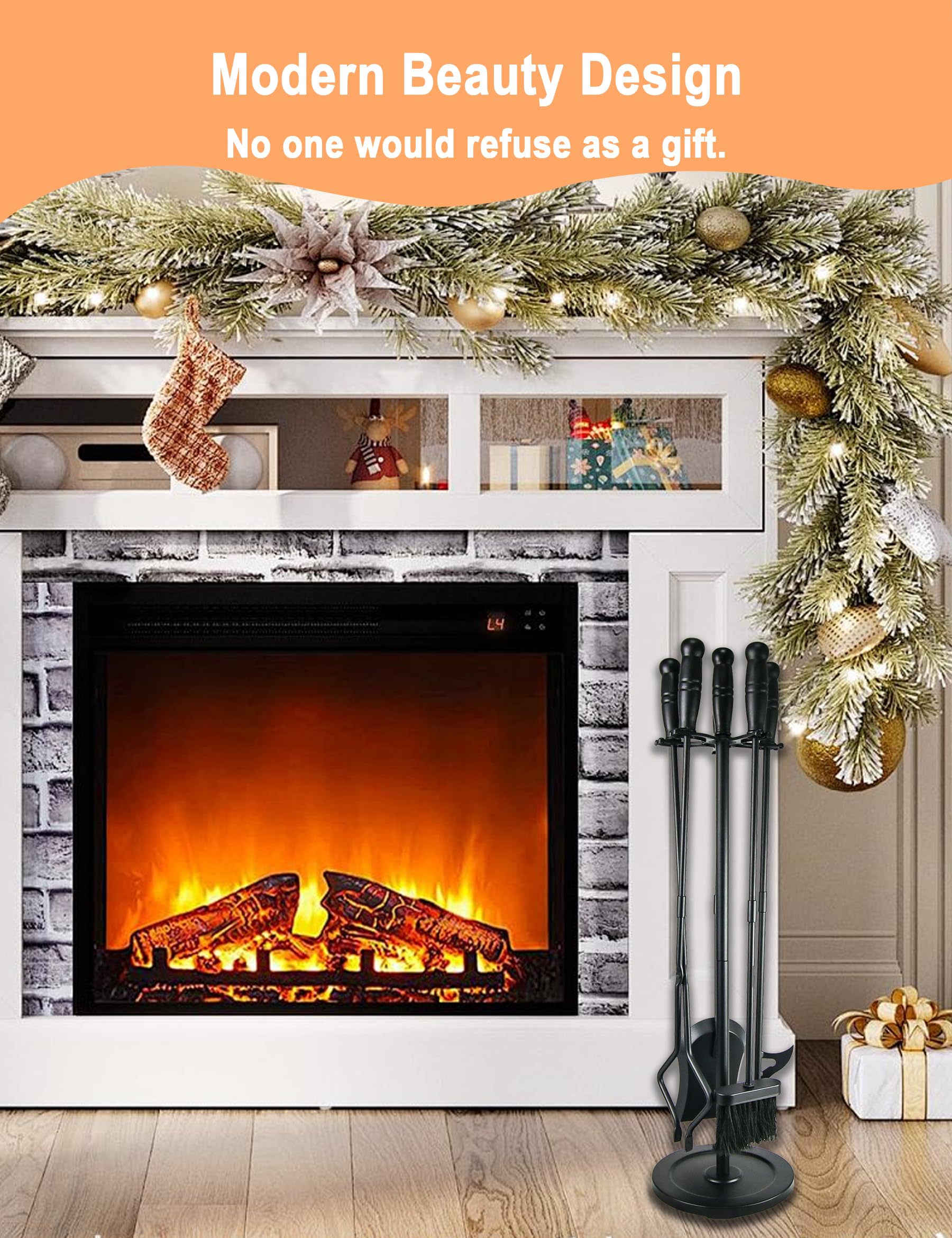 Tomersun indoor-outdoor fireplace kit designed for versatile use.
