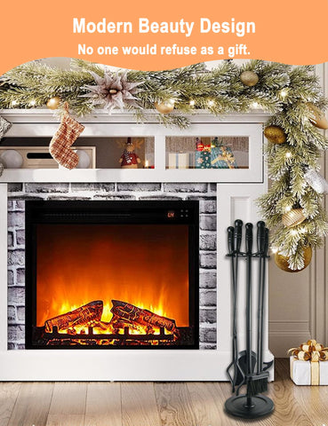 Tomersun indoor-outdoor fireplace kit designed for versatile use.