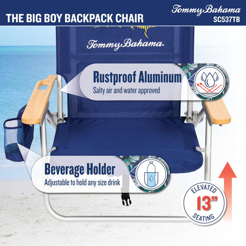 Tommy Bahama Big Boy recline-4-position lets you adjust without pinch points.