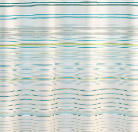 Tommy Bahama curtain with reinforced hook holes for easy hanging and durability.