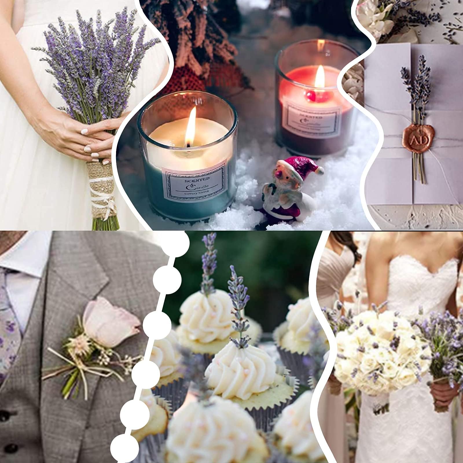 TOMOON 14-17 inch lavender stems for drawer scent and closet freshness.