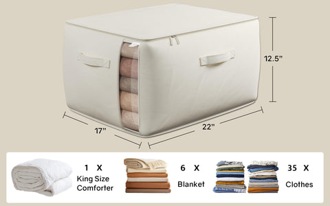TomVista 70L capacity storage bag ideal for bulky bedding.