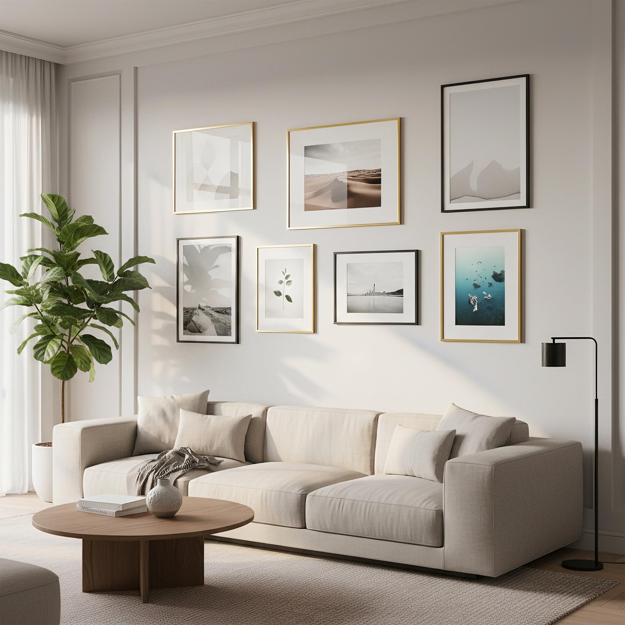TONES FRAME DESIGN 1.5mm plexi cover safeguards photos from scratches and dust.