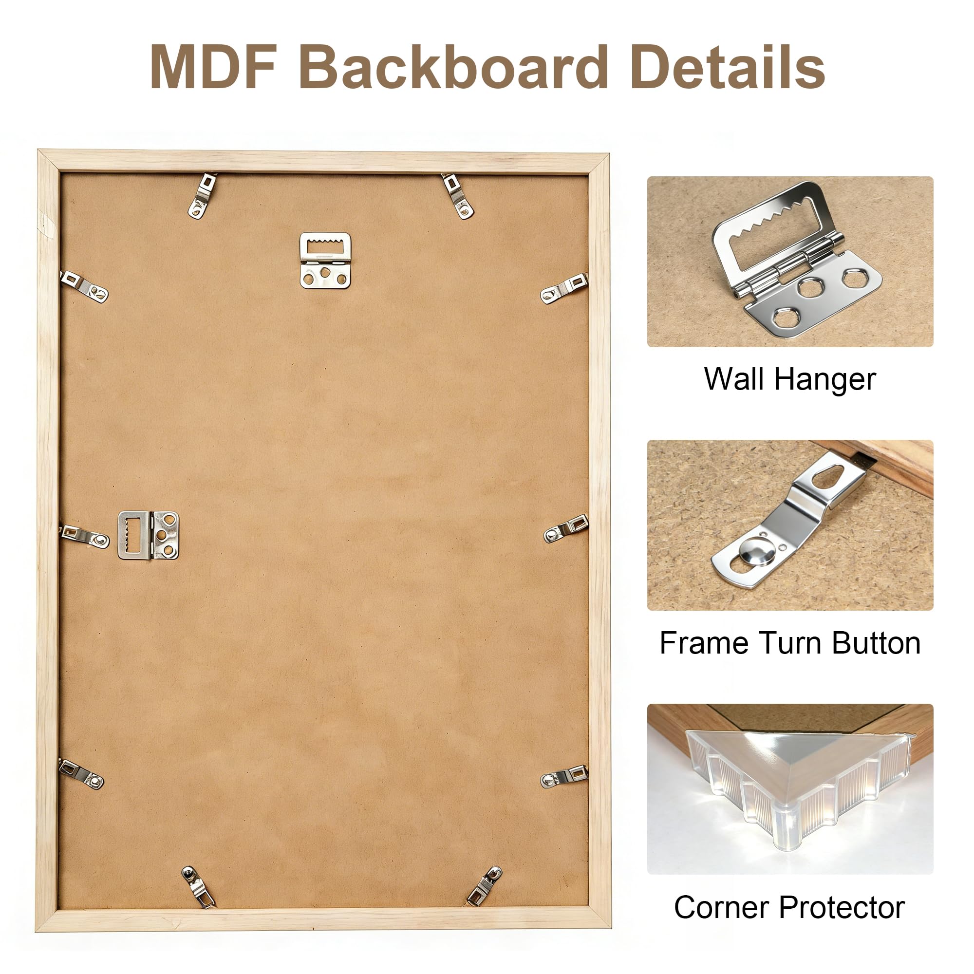 TONES FRAME DESIGN lightweight MDF frame for easy handling and hanging.