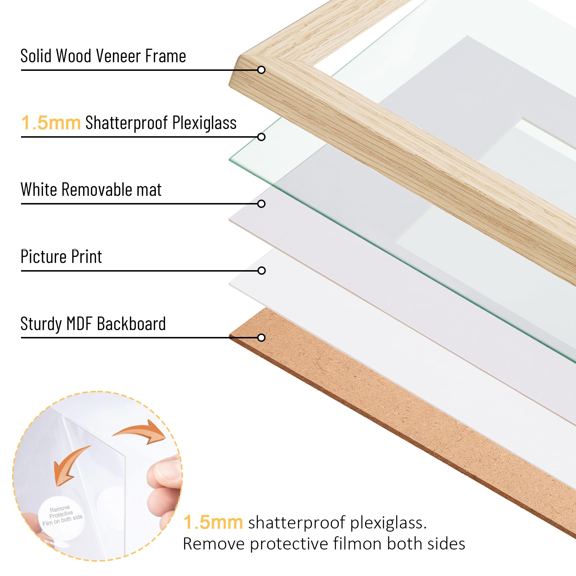 TONES FRAME DESIGN frame supports vertical or horizontal hanging for flexible layouts.