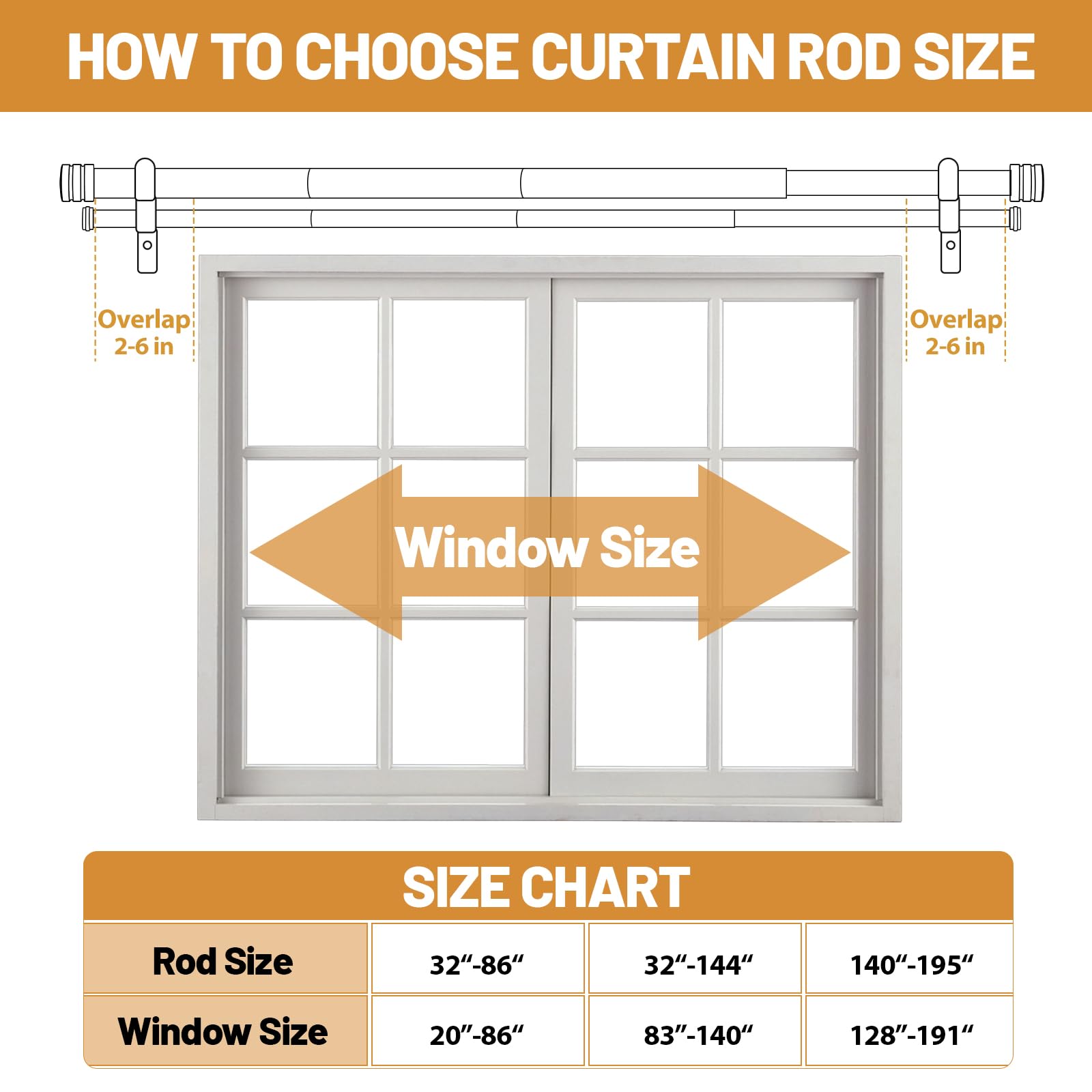 TONIAL 36–72 inch option for smaller window spaces