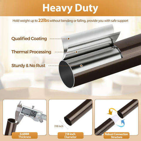 TONIAL bronze curtain rod bamboo-finials add natural texture and elegance