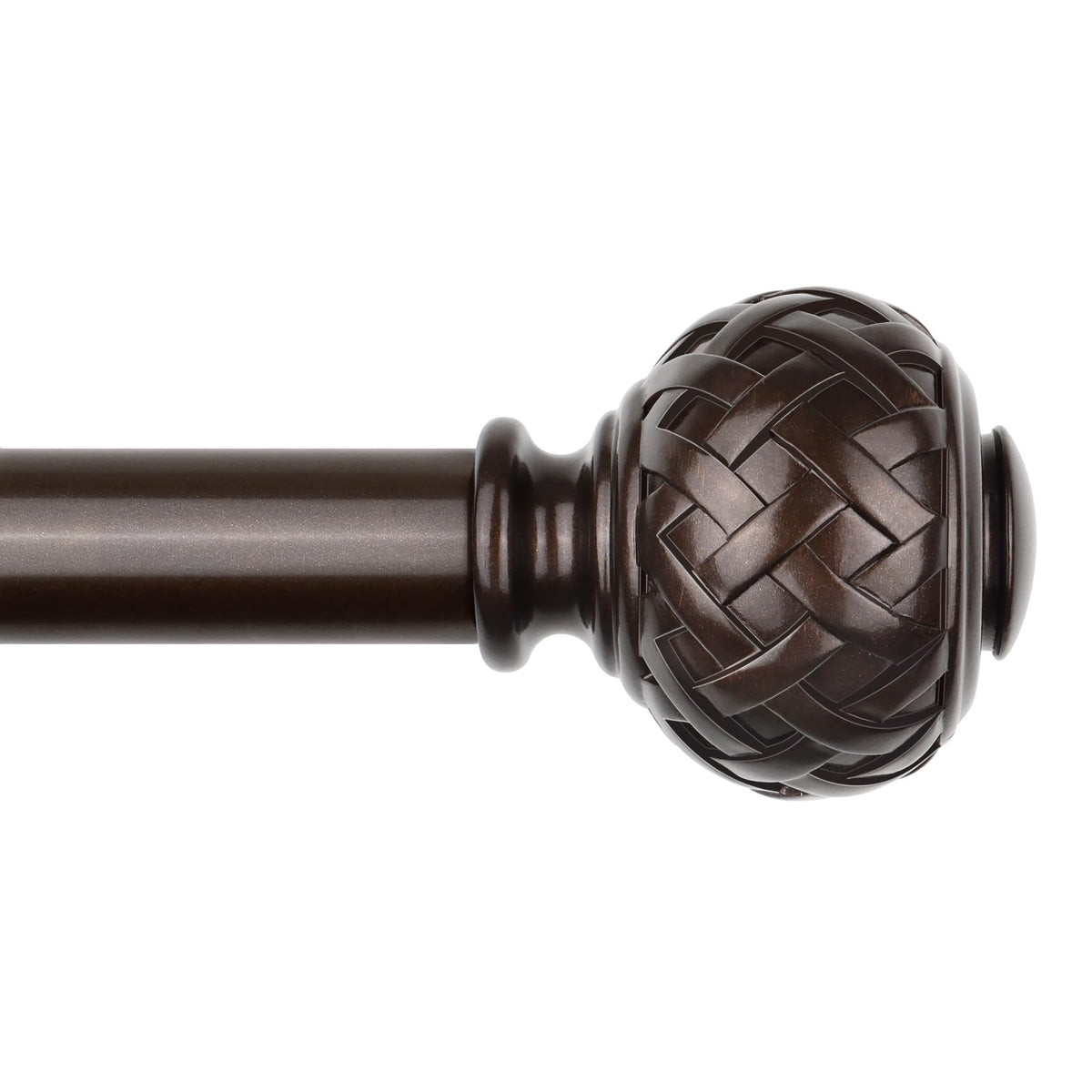 TONIAL bronze curtain rod extend-splice shows adjustable fit for diverse window sizes