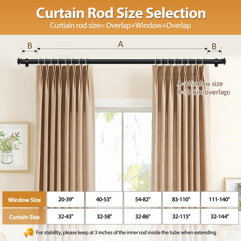 TONIAL black curtain rod complements kitchens, bedrooms, offices and sliding doors.