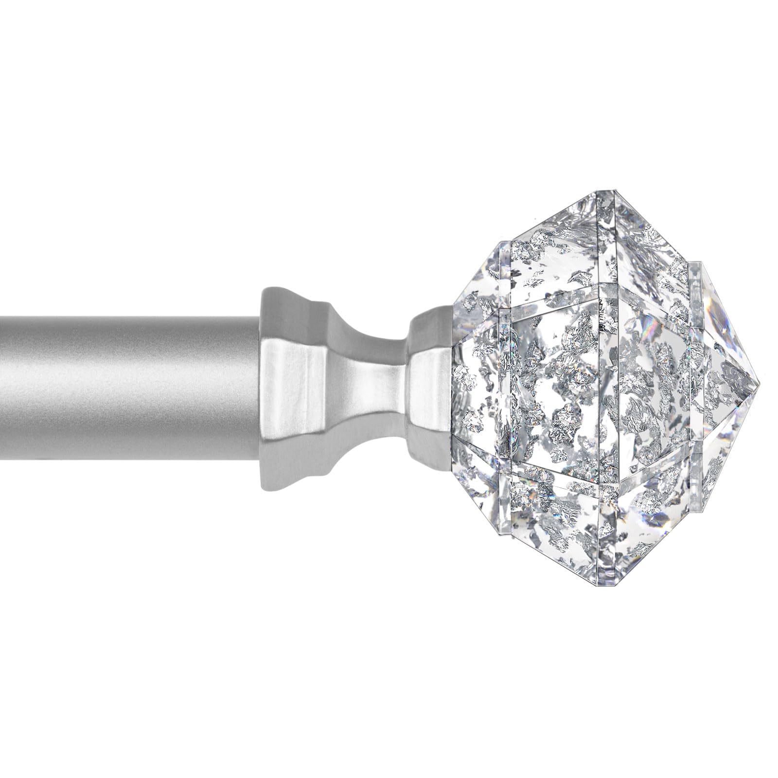 TONIAL curtain rod extended from 32 to 86 inches for a precise window fit