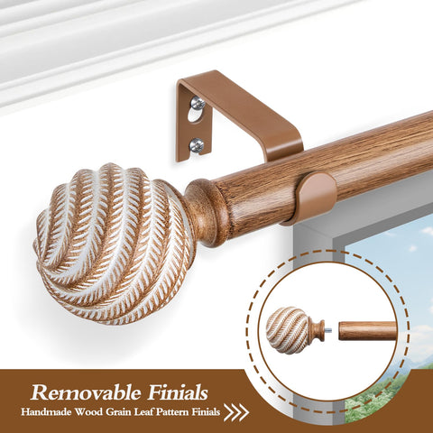 Durable TONIAL rod withstands curtains up to 33 lbs for sturdy drapery.