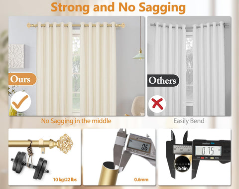 TONIAL 22-pound capacity allows versatile drapery choices.