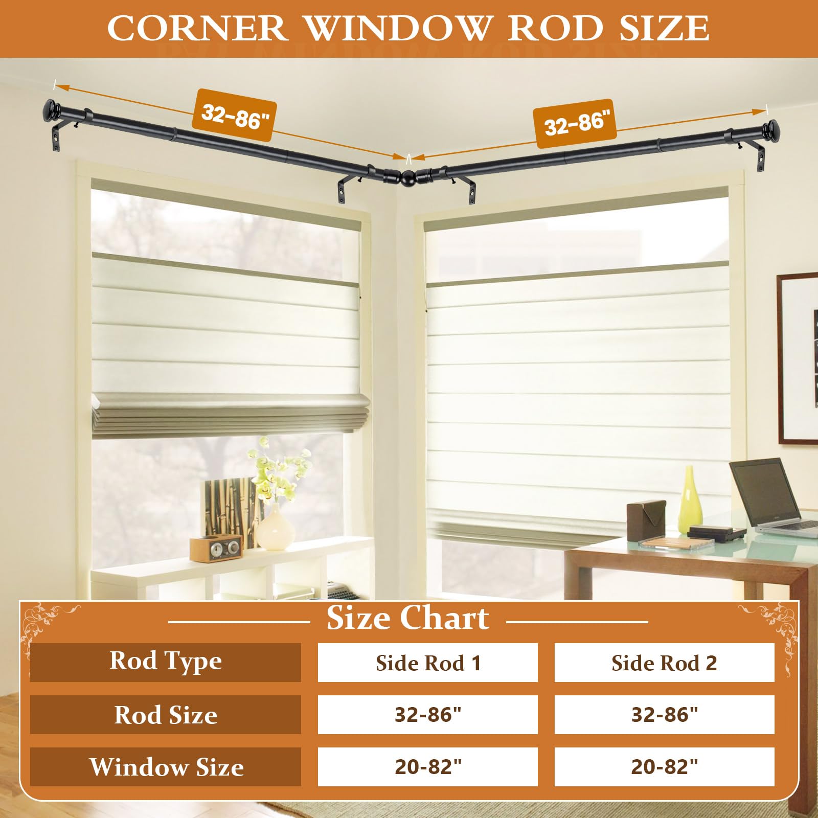 TONIAL ideal for kitchen, bedroom, living room with sleek black look.
