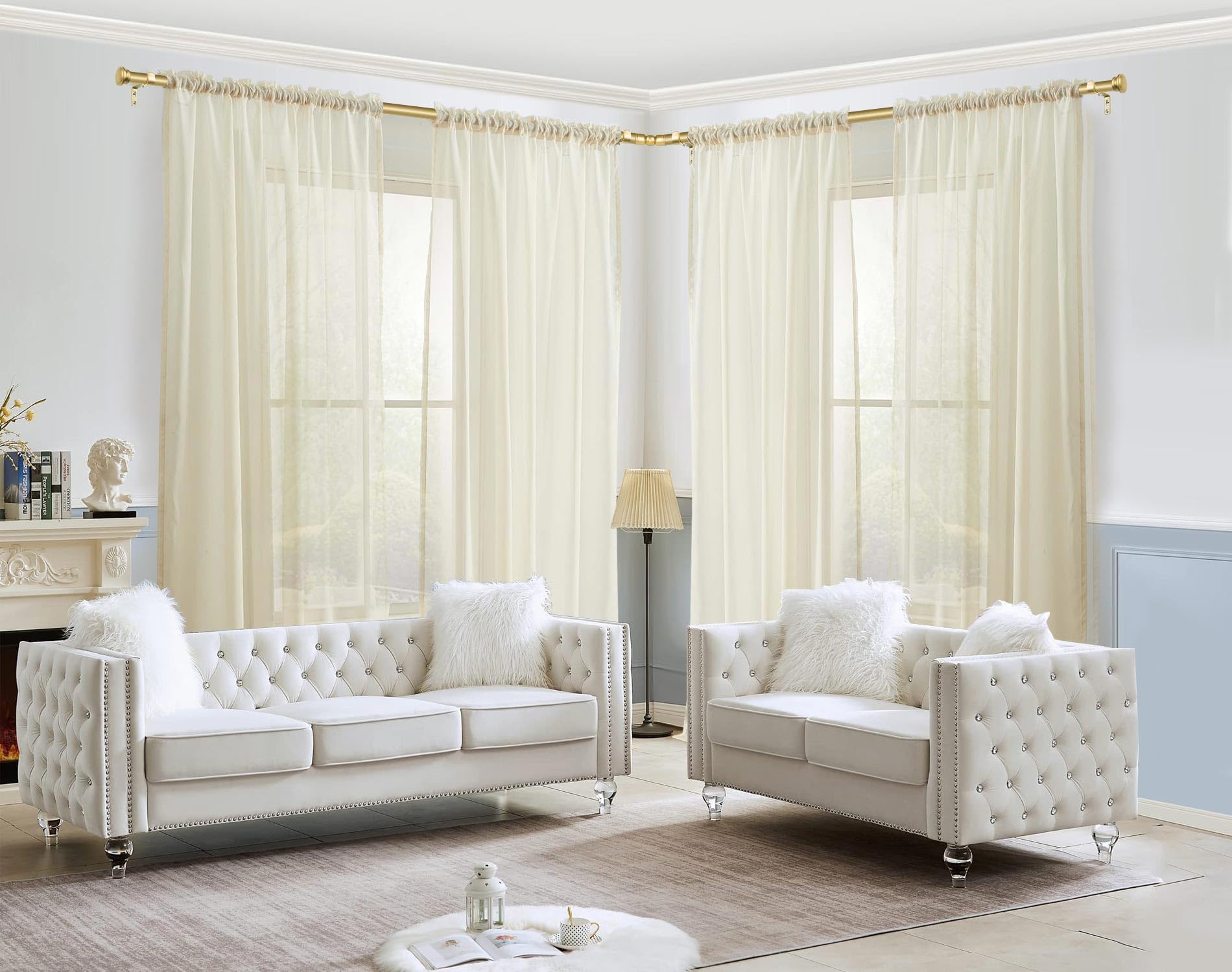 TONIAL side rod adjustable to match smaller window widths.