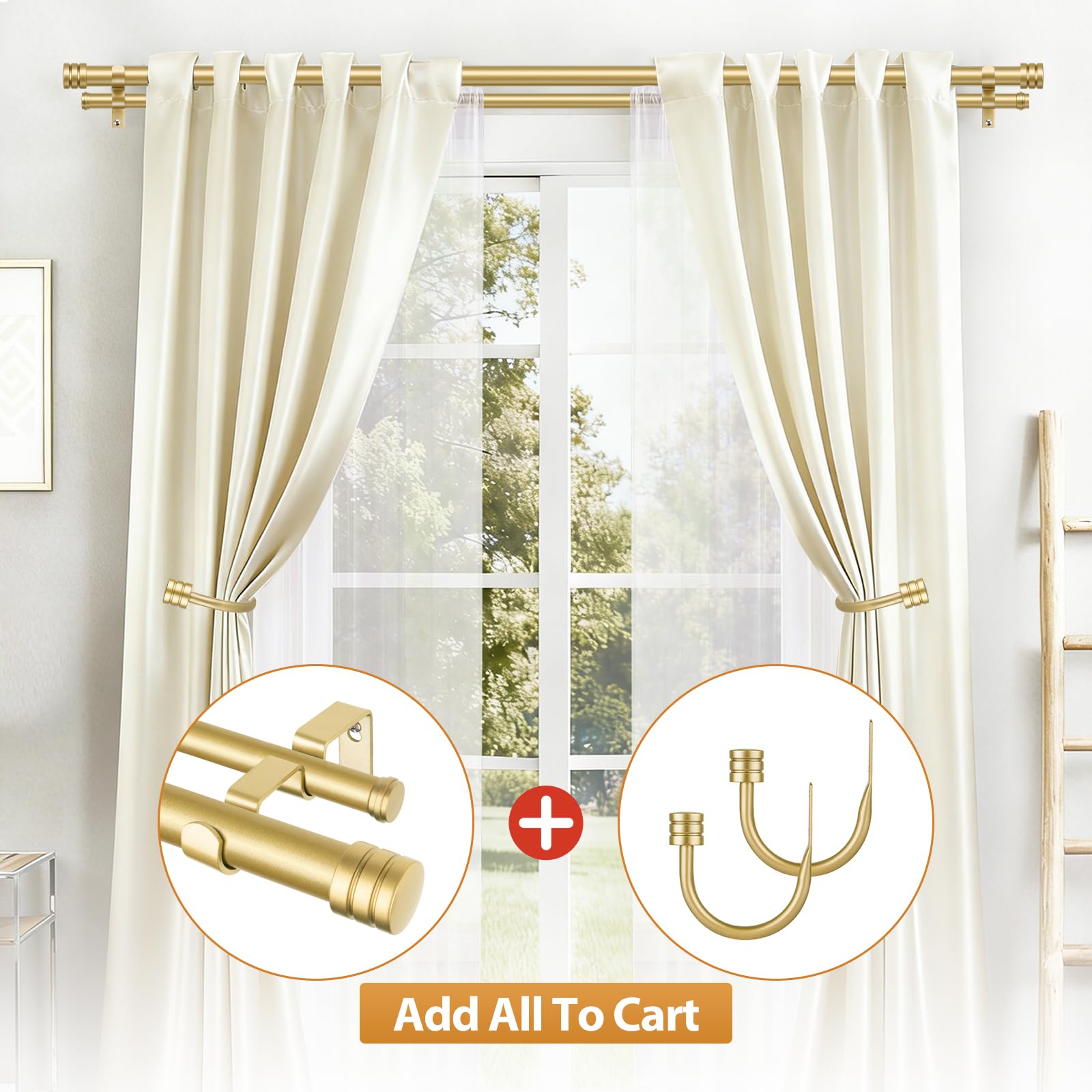 TONIAL TONIAL1 wide-window drapery with the rod