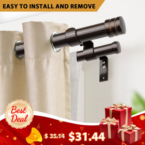 TONIAL1 telescoping-length 72-144in for versatile window sizing.