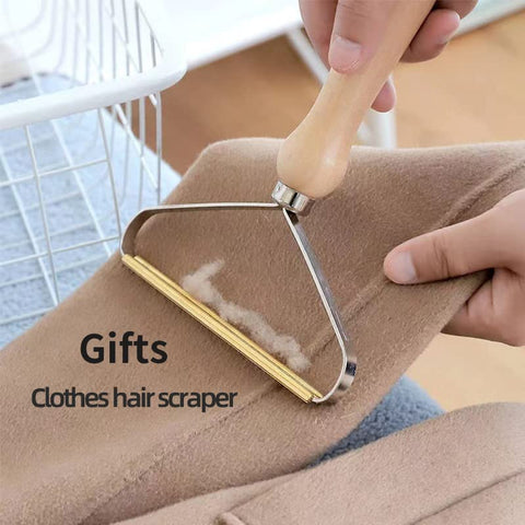 TONINT clothes fuzz remover included helps tidy fabrics between wears.