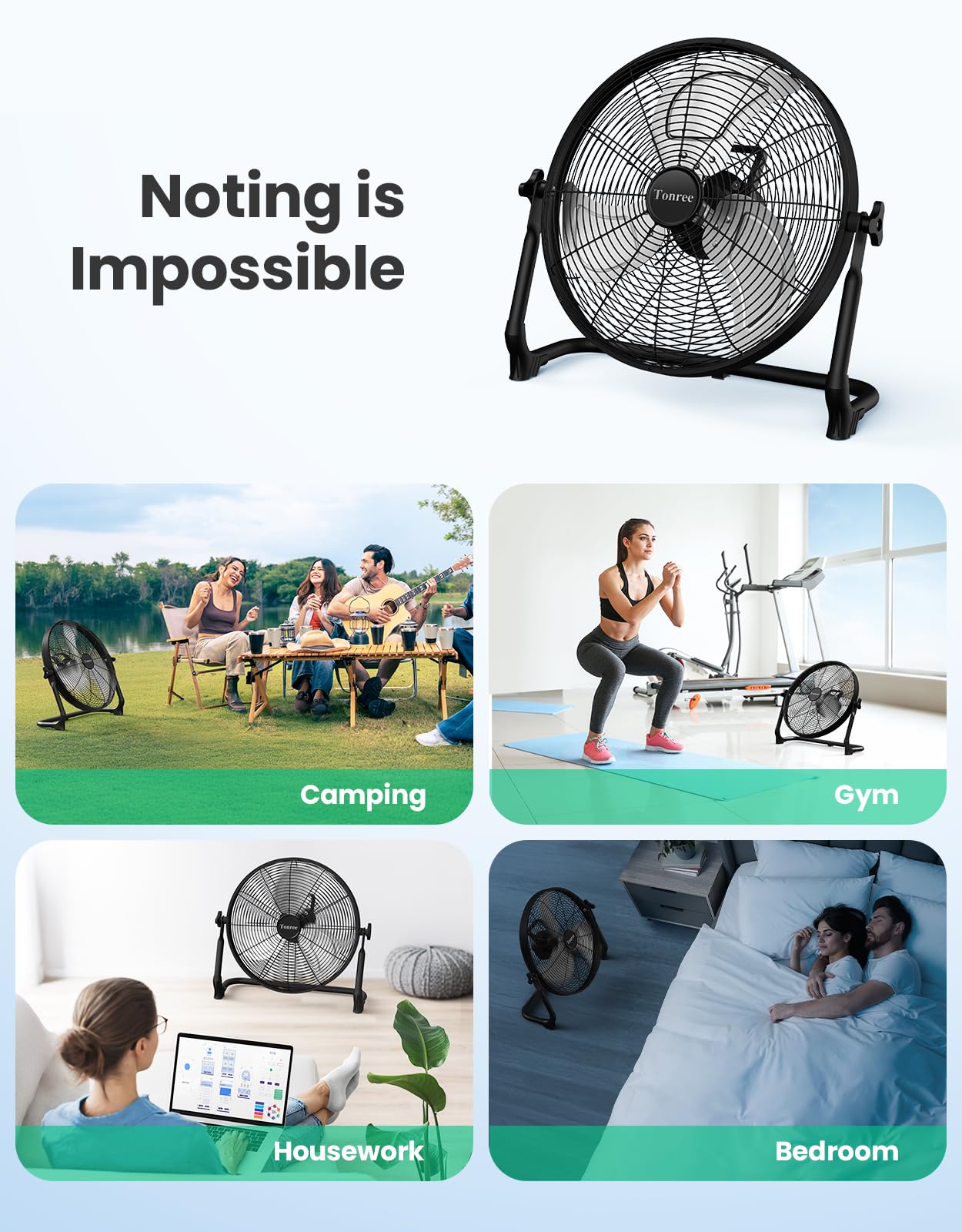 Tonree camping outdoor use illustrating versatile cooling on the move.