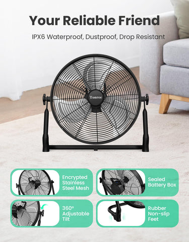 Tonree rugged IPX6 metal frame withstands weather and outdoor use.