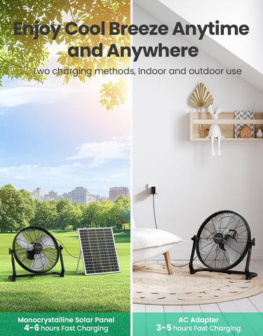 Tonree IPX6 reinforced-frame fan ready for rugged outdoor conditions.