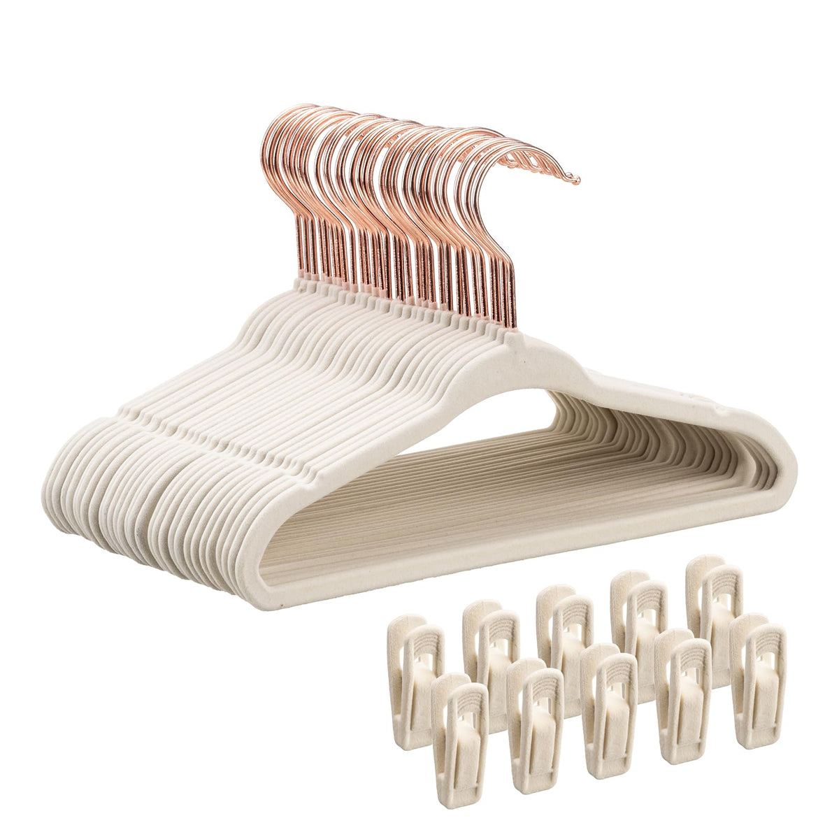 Tonswachic baby velvet hangers 30-pack keep infant clothes tidy and wrinkle-free.