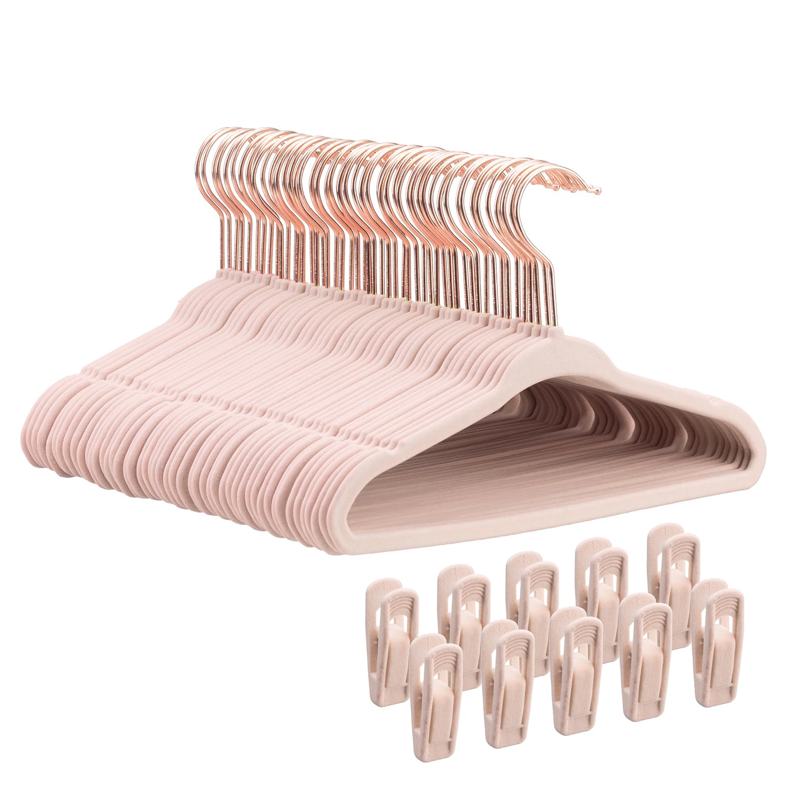 Tonswachic baby velvet hangers 50-pack keeping infant clothes organized and crease-free.