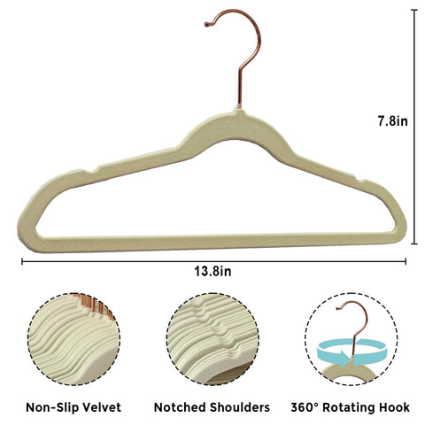 Tonswachic non-slip velvet hangers securely grip outfits to prevent slips during busy mornings.