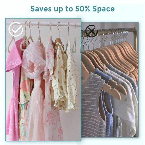 Tonswachic slim space-saving design increases closet capacity without crowding.